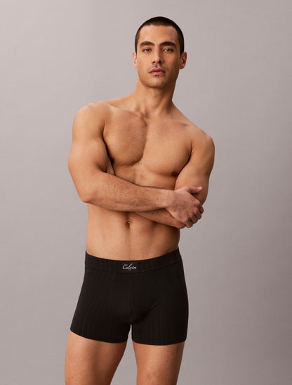 Cotton Stretch Script Patch Trunk - Calvin Klein Underwear