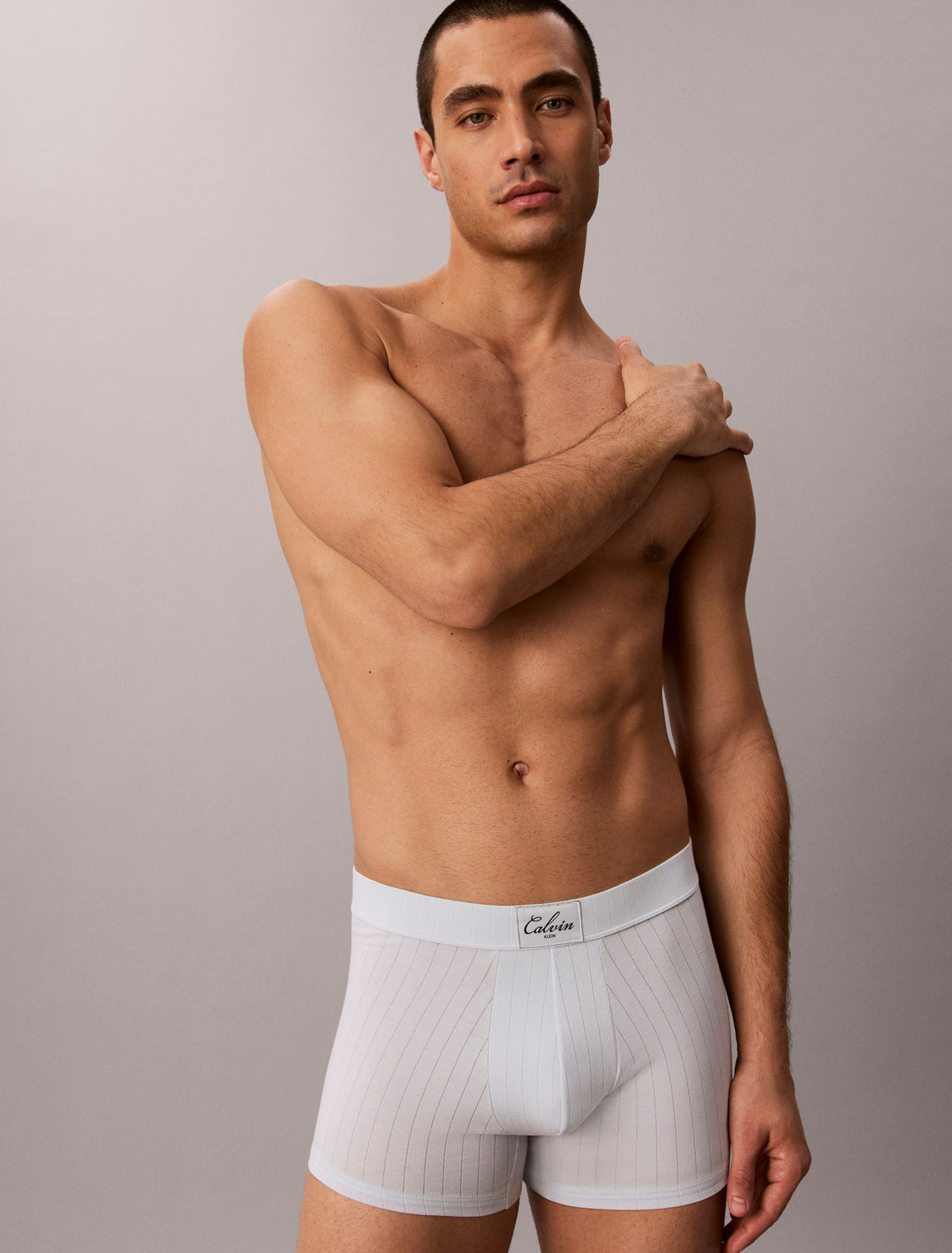 Cotton Stretch Script Patch Trunk - Calvin Klein Underwear