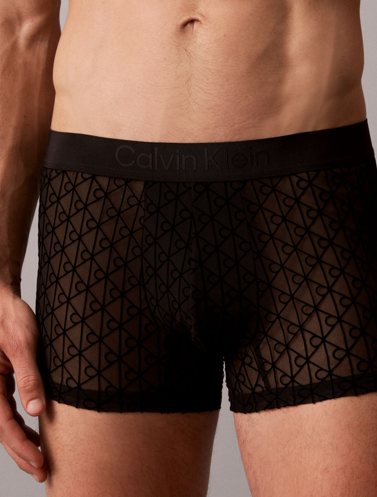 CK Black Sheer Mesh Trunk - Calvin Klein Underwear