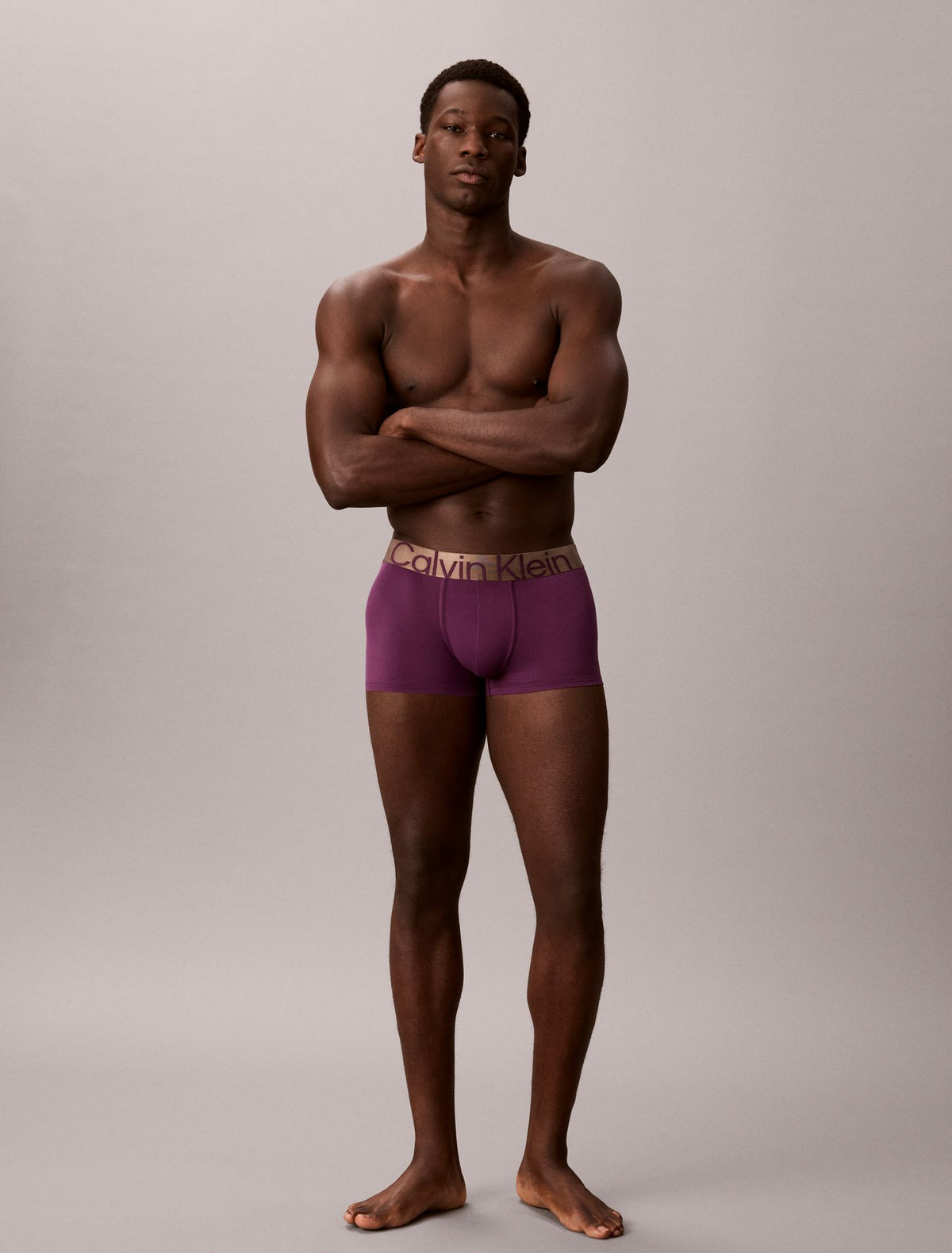 Brushed Microfiber Stretch Bronze Low Rise Trunk - Calvin Klein Underwear