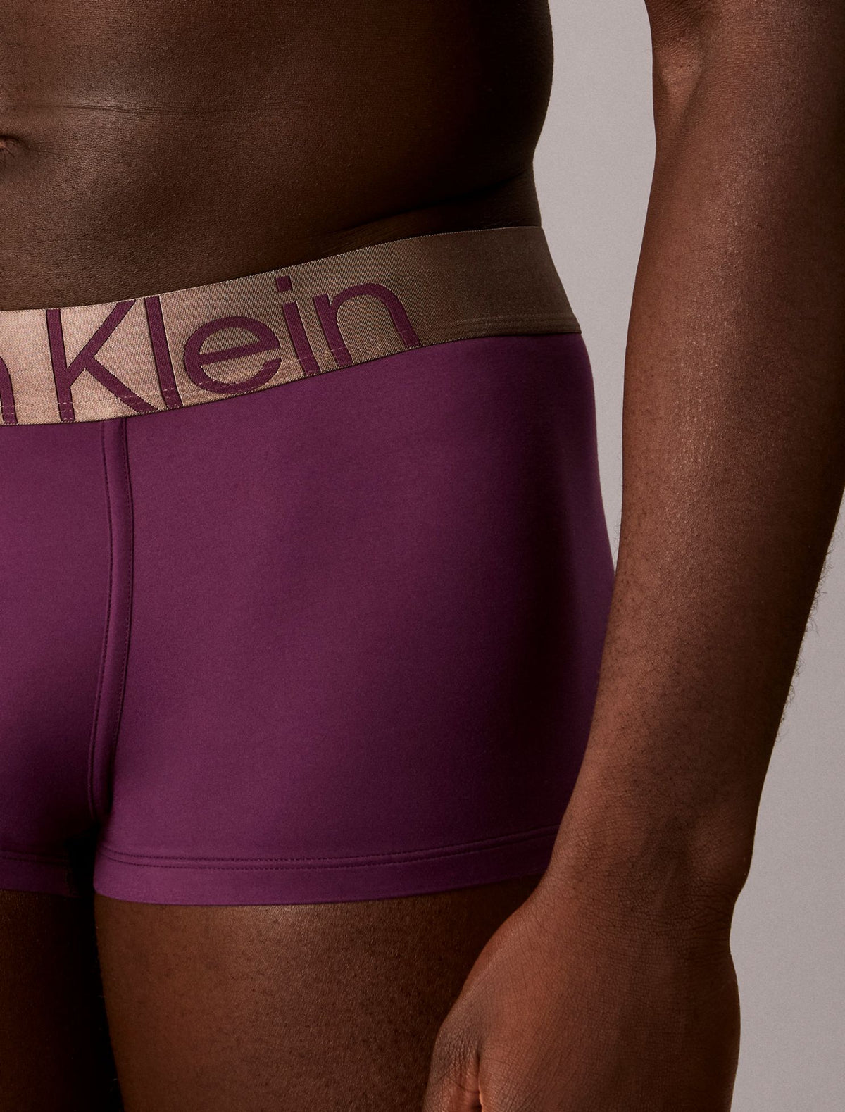 Brushed Microfiber Stretch Bronze Low Rise Trunk - Calvin Klein Underwear