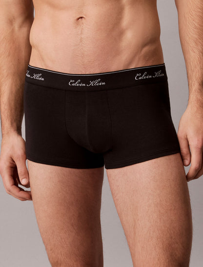 Icon Cotton Stretch Script 3-Pack Low Rise Trunk - Calvin Klein Underwear