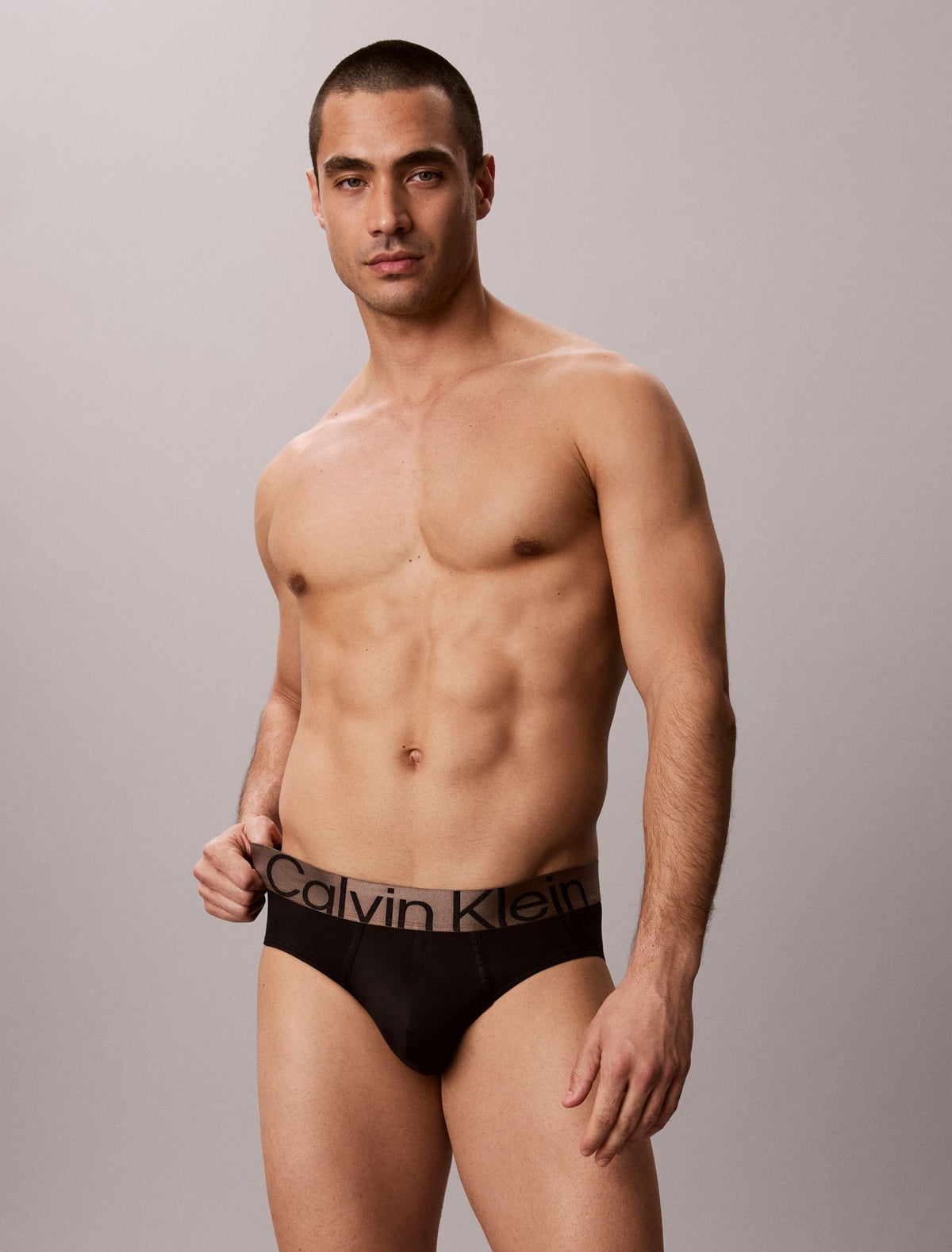 Brushed Microfiber Stretch Bronze Hip Brief - Calvin Klein Underwear