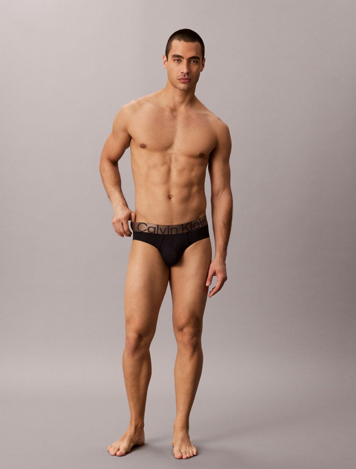Brushed Microfiber Stretch Bronze Hip Brief - Calvin Klein Underwear