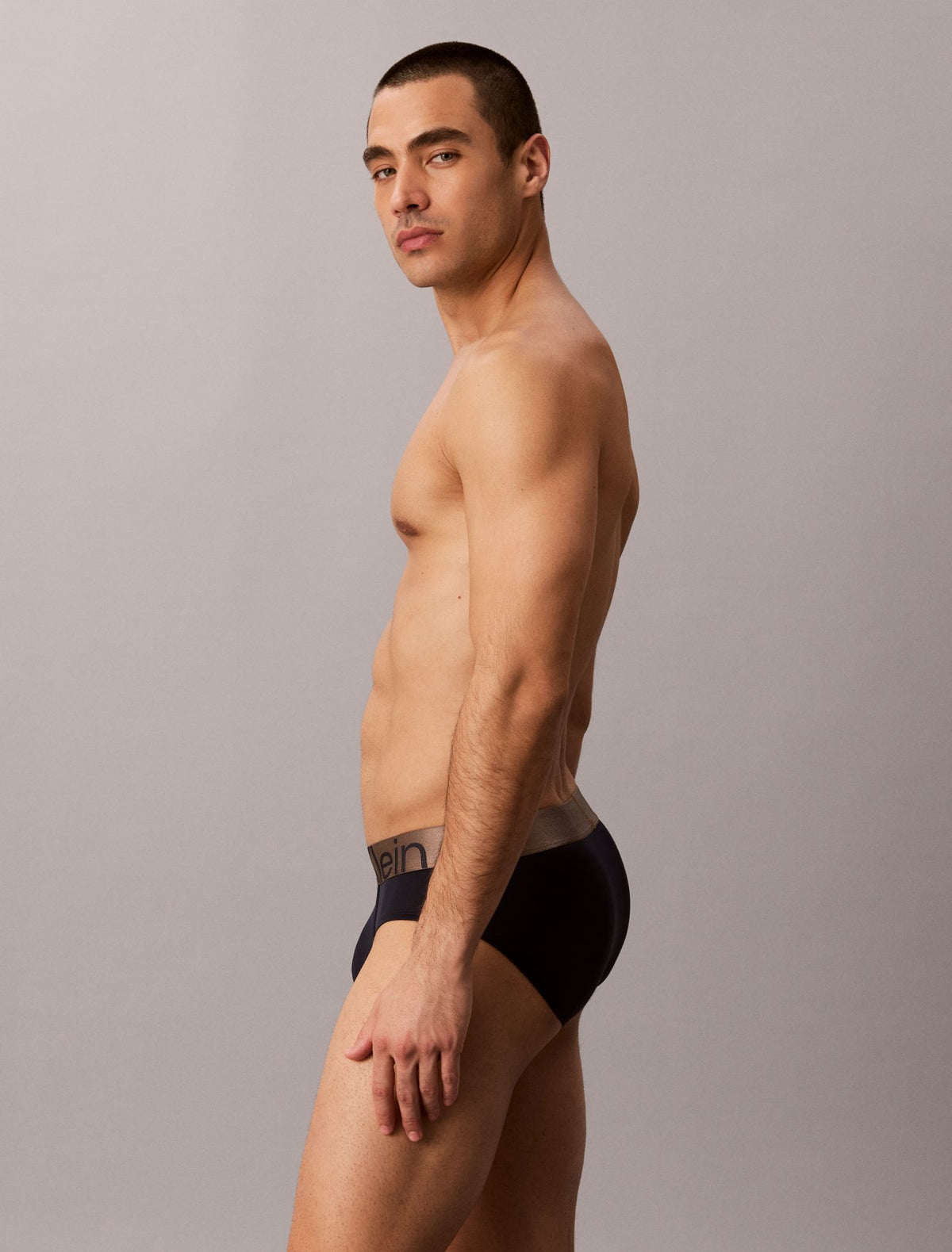 Brushed Microfiber Stretch Bronze Hip Brief - Calvin Klein Underwear
