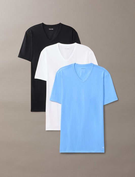 Cotton Stretch Blend 3-Pack Slim Fit V-Neck T-Shirt - Calvin Klein Underwear