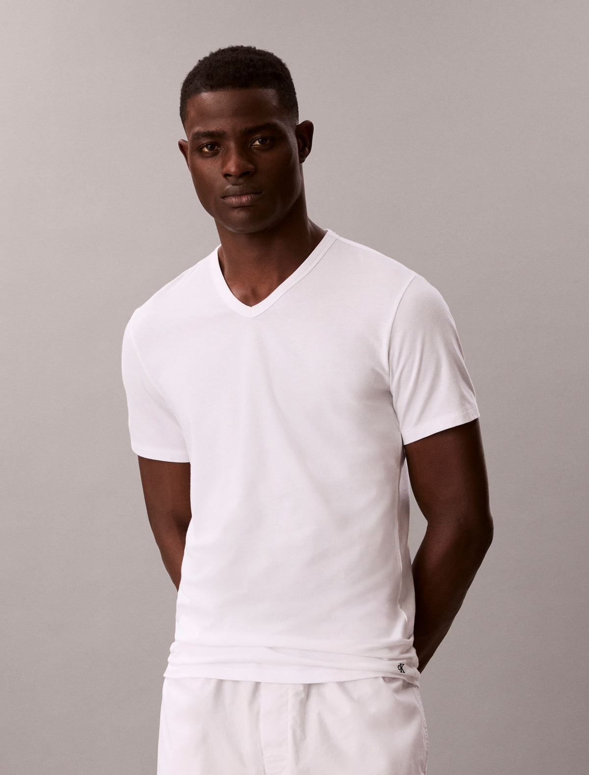 Cotton Stretch Blend 3-Pack Slim Fit V-Neck T-Shirt - Calvin Klein Underwear