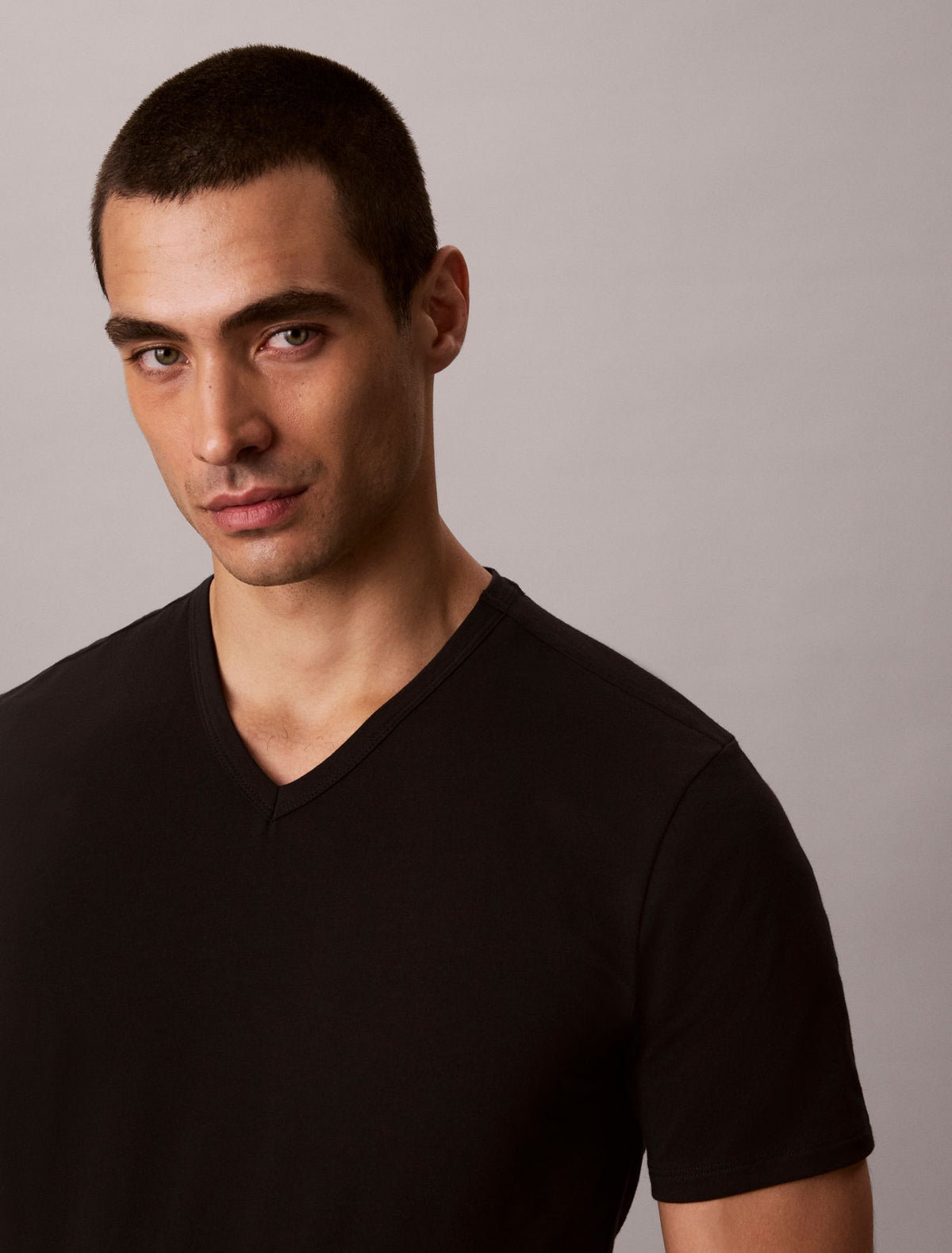 Cotton Stretch Blend 3-Pack Slim Fit V-Neck T-Shirt - Calvin Klein Underwear