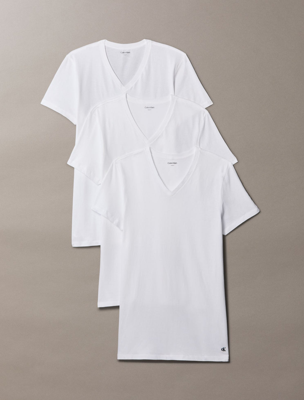 Cotton Classics 3-Pack Classic Fit V-Neck T-Shirt - Calvin Klein Underwear