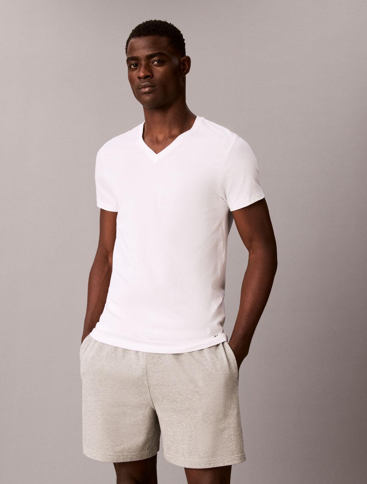 Cotton Classics 3-Pack Classic Fit V-Neck T-Shirt - Calvin Klein Underwear