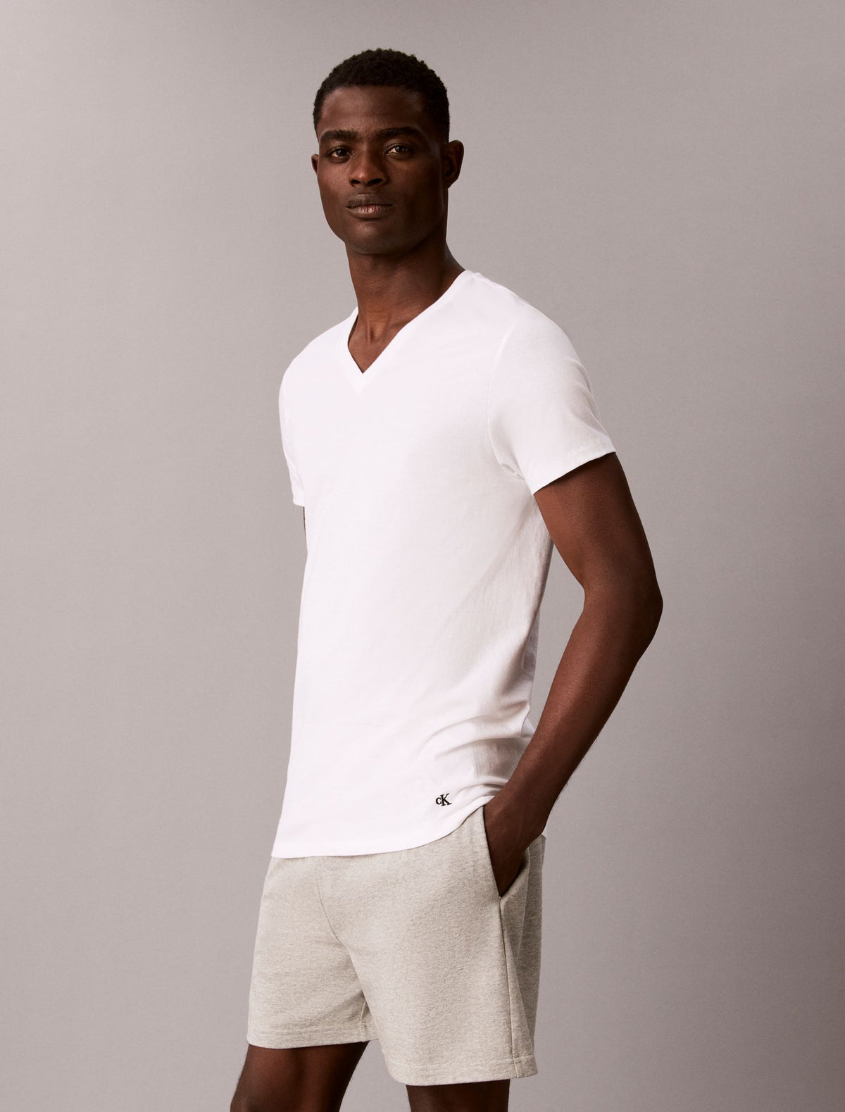Cotton Classics 3-Pack Classic Fit V-Neck T-Shirt - Calvin Klein Underwear