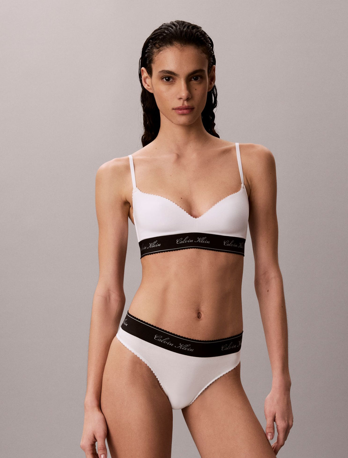 Icon Cotton Modal Script Bralette - Calvin Klein Underwear