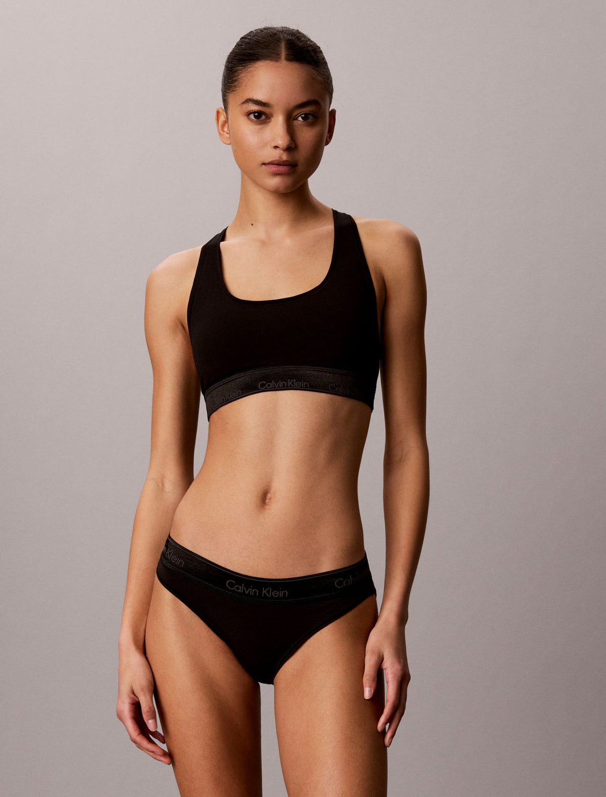 Icon Cotton Modal Metallic Unlined Bralette - Calvin Klein Underwear