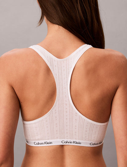 Carousel Cotton Stretch Pointelle Lightly Lined Bralette - Calvin Klein Underwear
