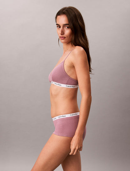 Carousel Cotton Stretch Pointelle Unlined Triangle Bralette - Calvin Klein Underwear