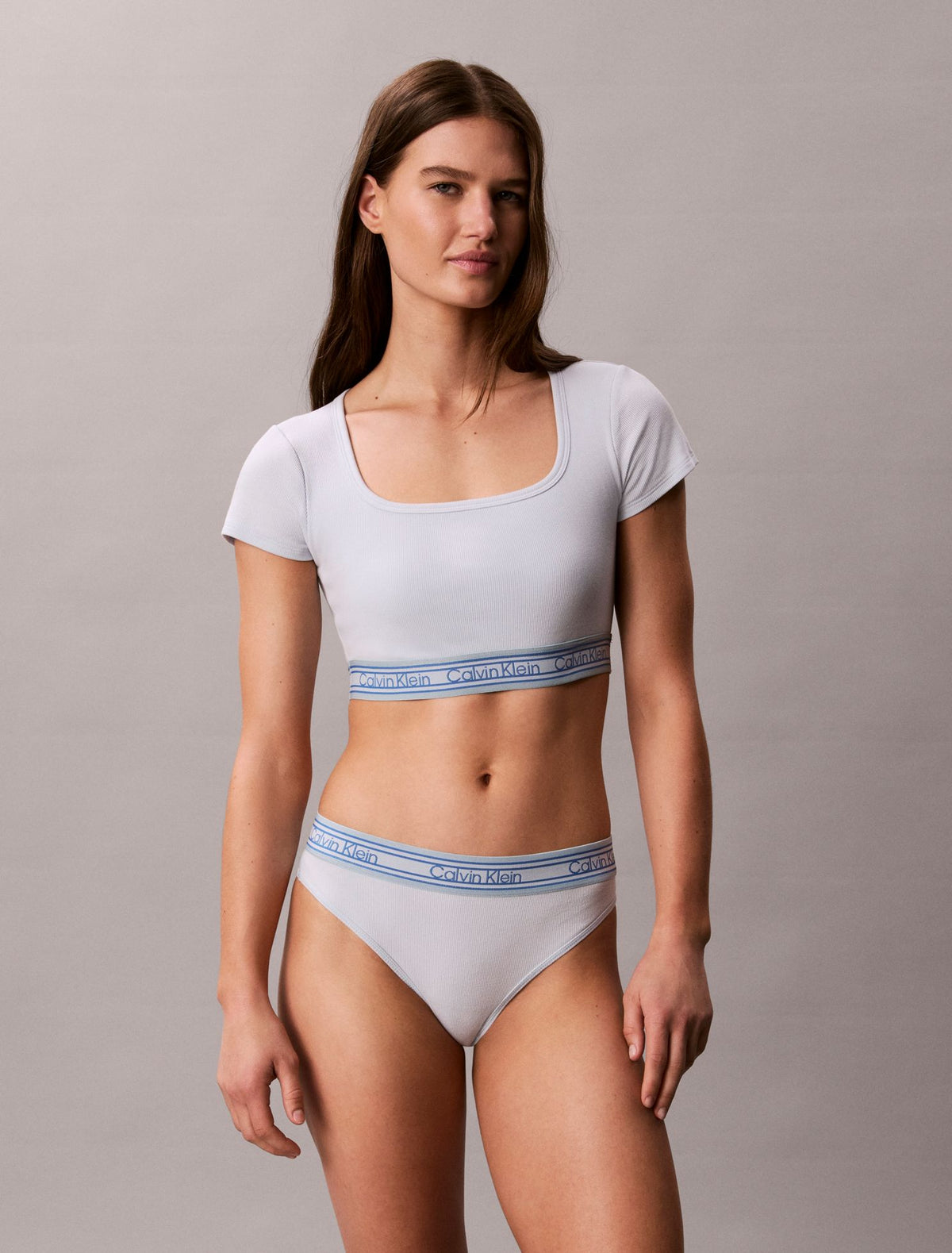 Icon Cotton Modal Rib Stripe Lightly Lined Bralette - Calvin Klein Underwear