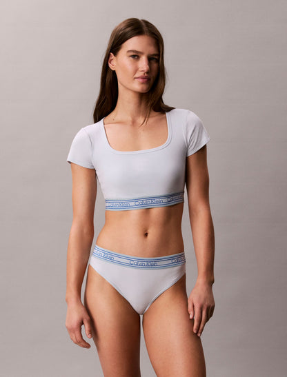 Icon Cotton Modal Rib Stripe Lightly Lined Bralette - Calvin Klein Underwear