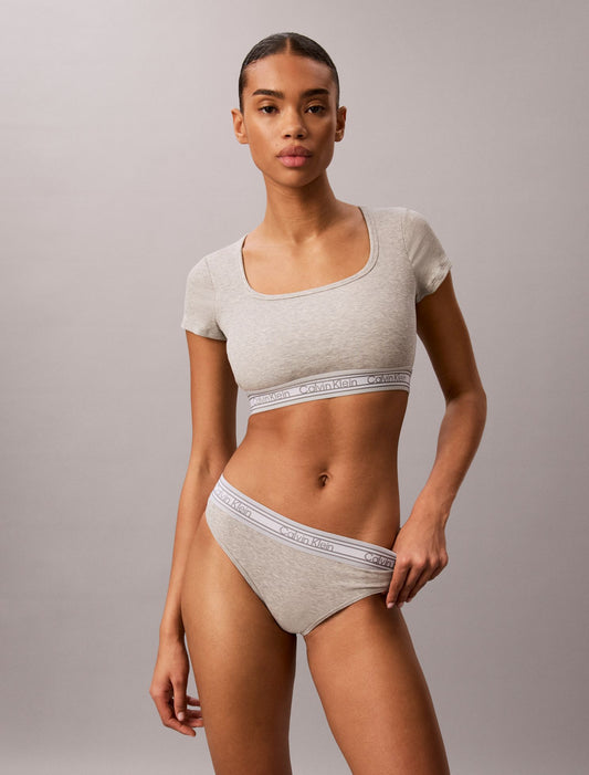 Icon Cotton Modal Rib Stripe Lightly Lined Bralette - Calvin Klein Underwear
