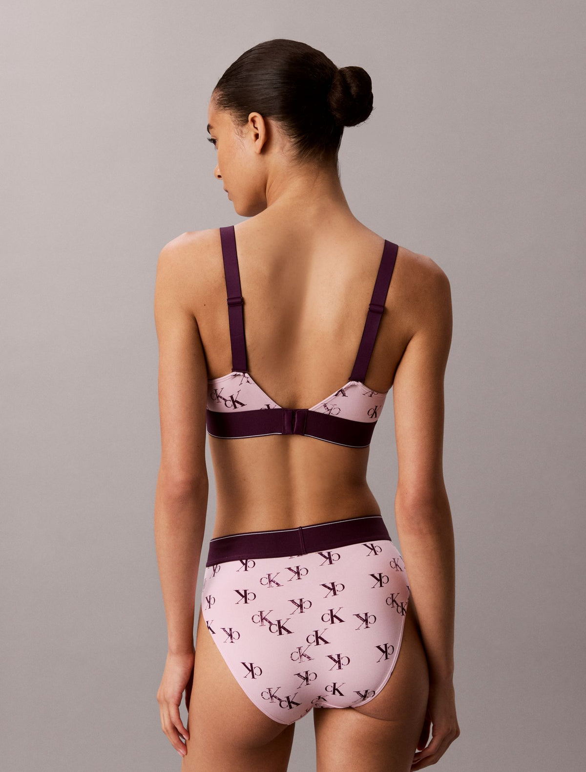 Graphic Monogram Microfiber Stretch Lightly Lined Bralette - Calvin Klein Underwear