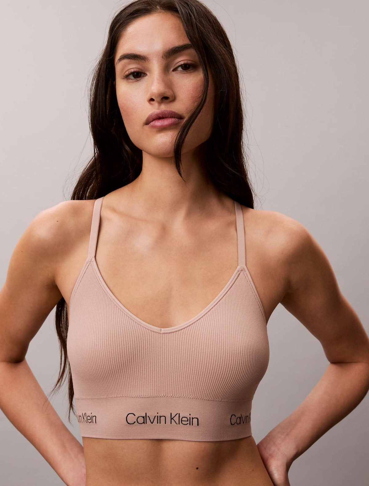Microfiber Seamless Rib Lightly Lined Bralette - Calvin Klein Underwear