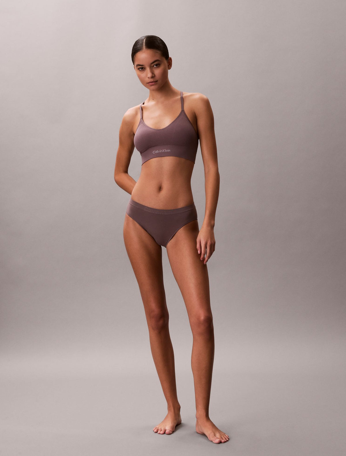Microfiber Seamless Rib Lightly Lined Bralette - Calvin Klein Underwear