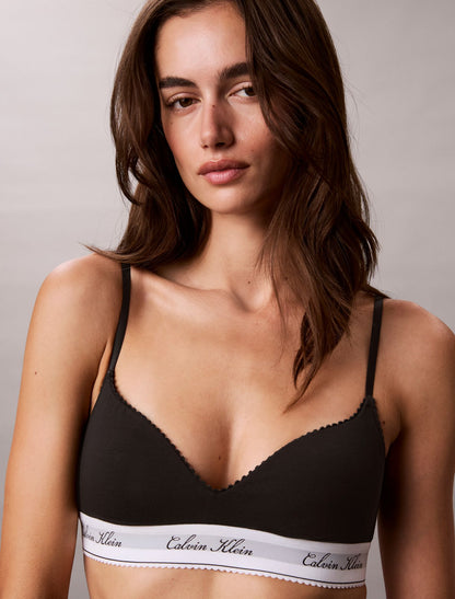 Icon Cotton Modal Script Bralette - Calvin Klein Underwear