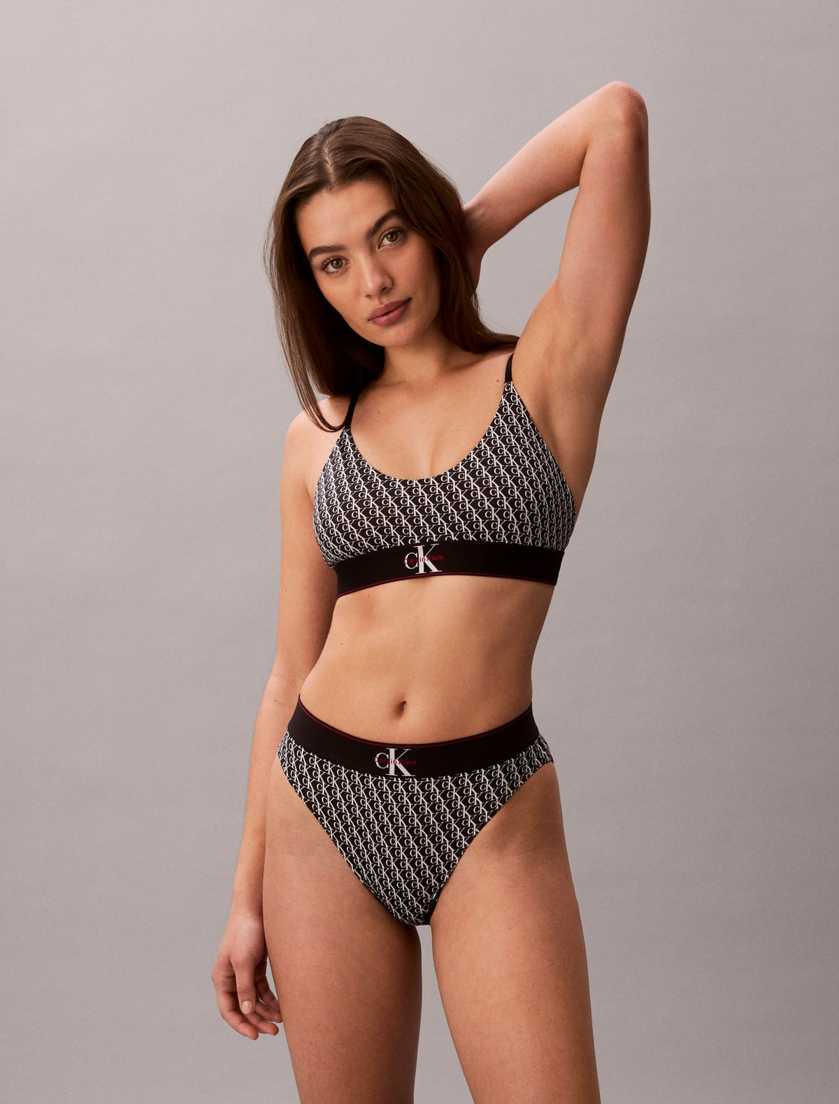 Graphic Monogram Microfiber Stretch Unlined Bralette - Calvin Klein Underwear