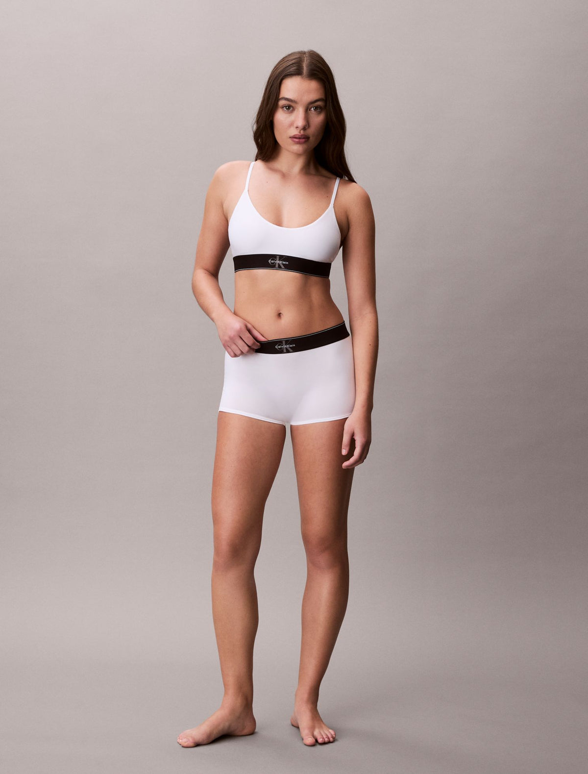 Graphic Monogram Microfiber Stretch Unlined Bralette - Calvin Klein Underwear