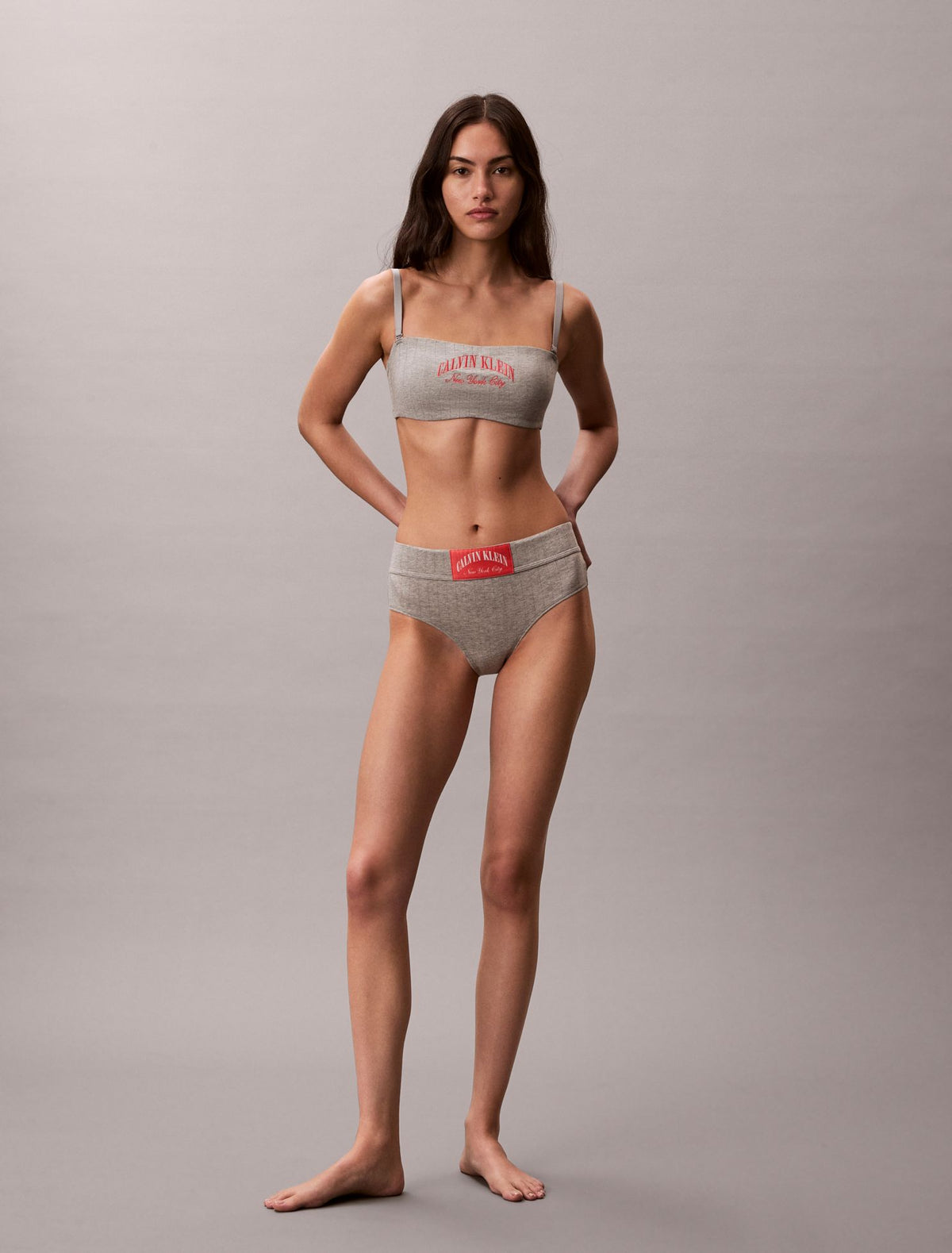 Heritage Classic Cotton Stretch Lightly Lined Bandeau Bralette - Calvin Klein Underwear