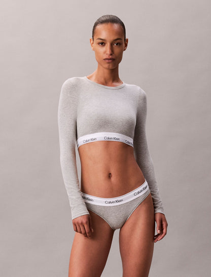 Icon Cotton Modal Lightly Lined Long Sleeve Tee Bralette - Calvin Klein Underwear