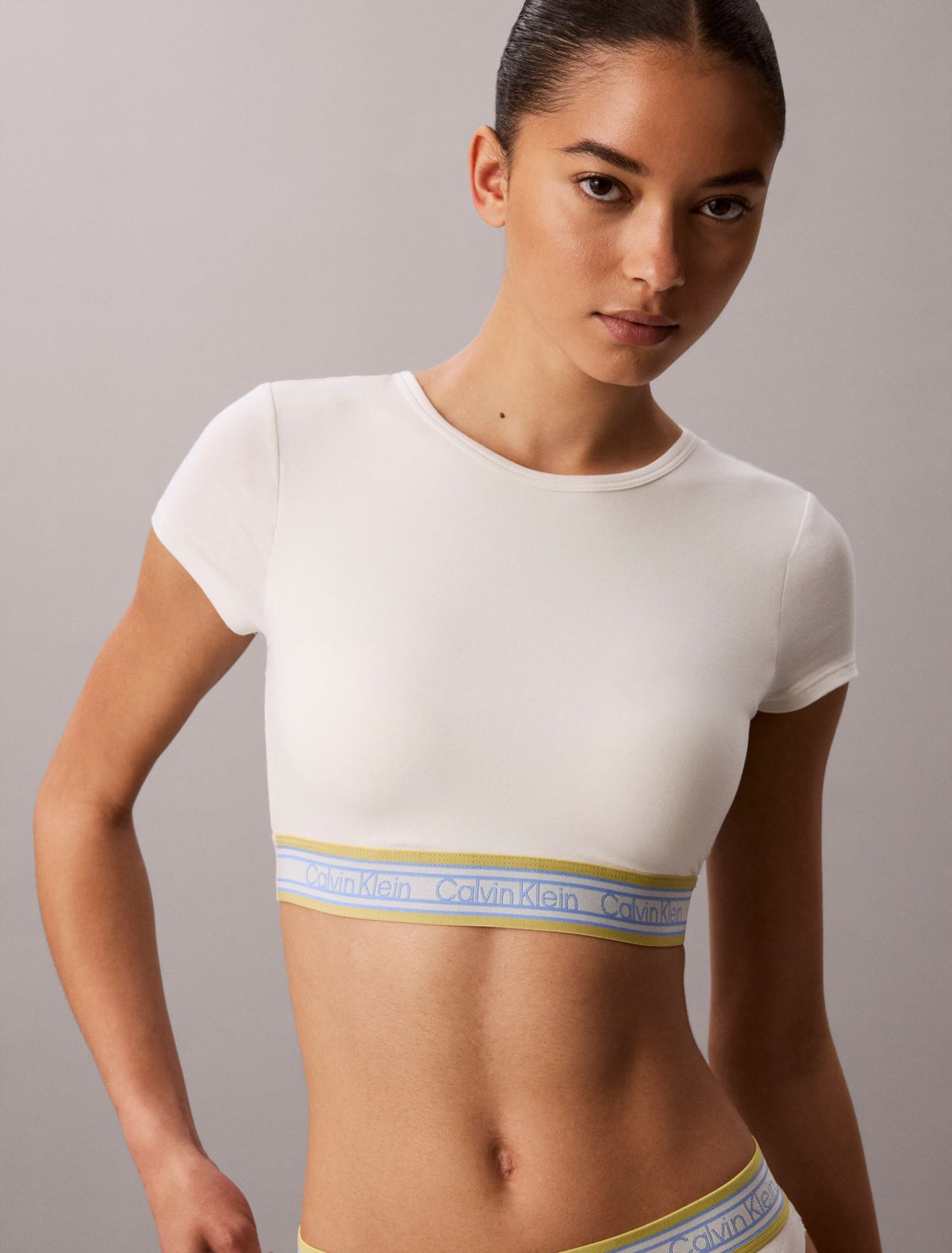 Icon Cotton Modal Stripe Lightly Lined T-Shirt Bralette - Calvin Klein Underwear