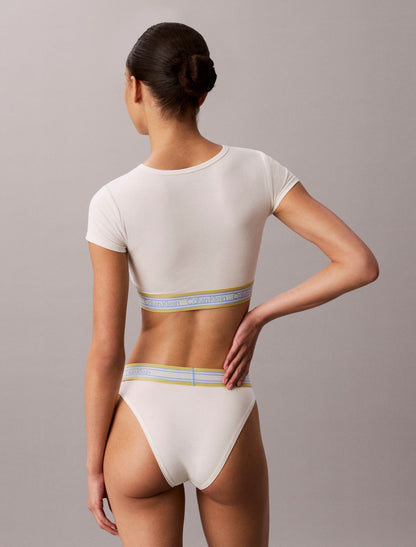 Icon Cotton Modal Stripe Lightly Lined T-Shirt Bralette - Calvin Klein Underwear