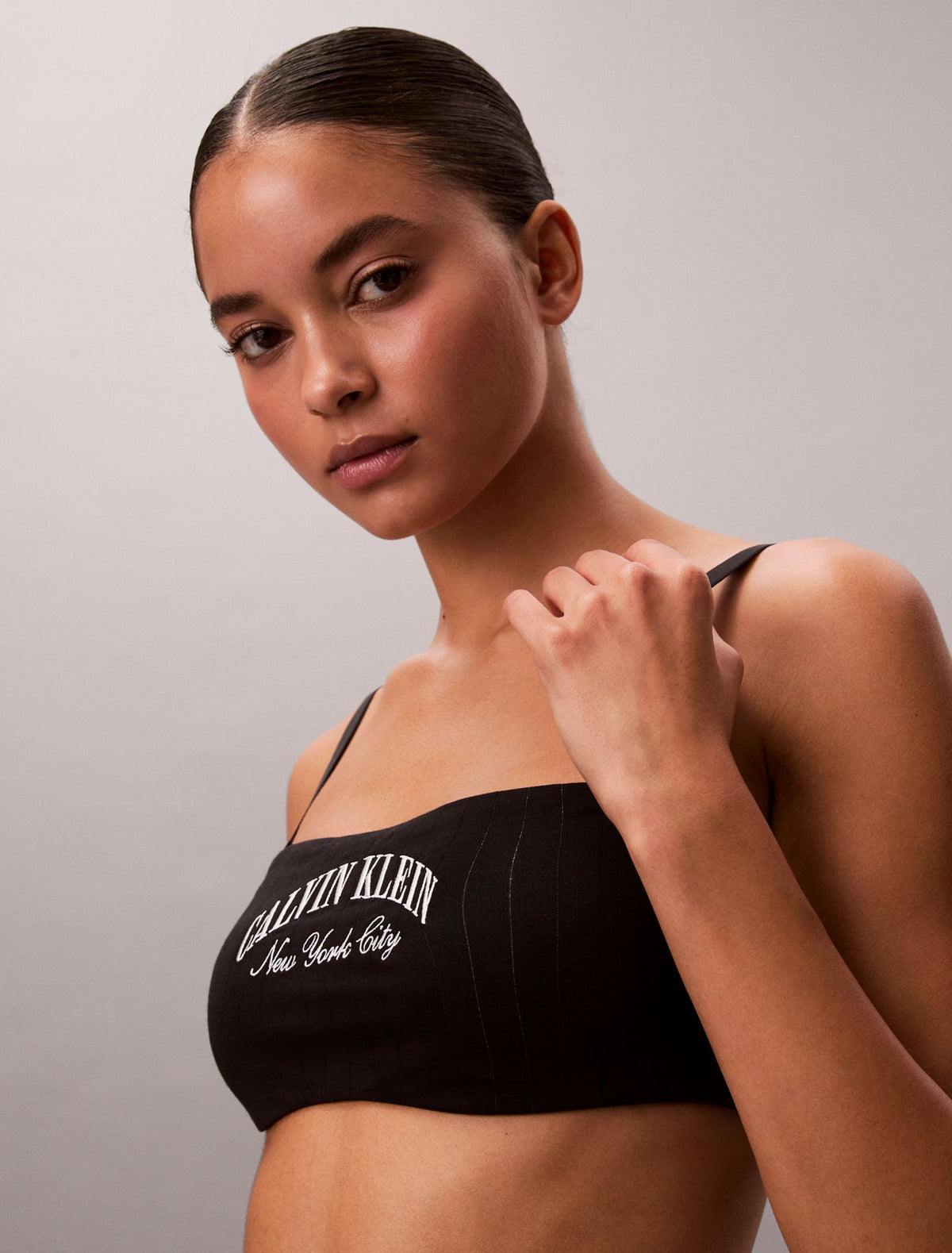 Heritage Classic Cotton Stretch Lightly Lined Bandeau Bralette - Calvin Klein Underwear