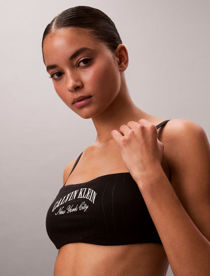 Heritage Classic Cotton Stretch Lightly Lined Bandeau Bralette - Calvin Klein Underwear