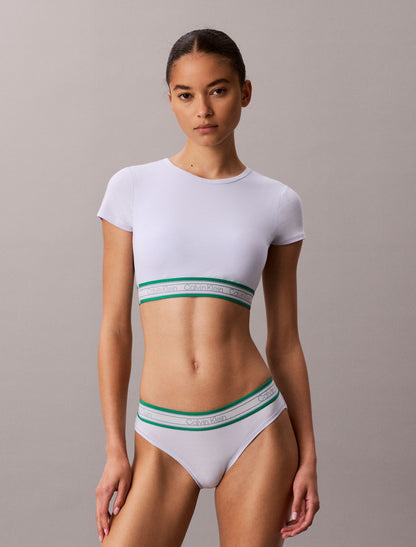Icon Cotton Modal Stripe Lightly Lined T-Shirt Bralette - Calvin Klein Underwear