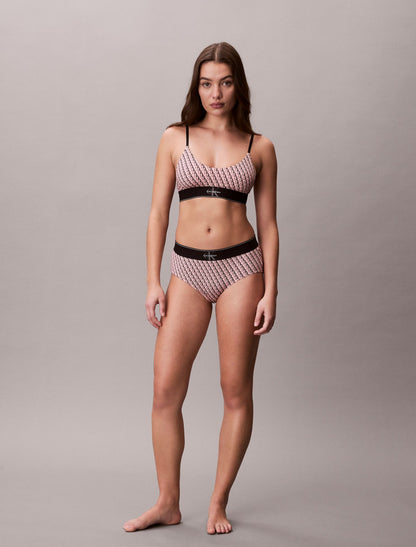 Graphic Monogram Microfiber Stretch Unlined Bralette - Calvin Klein Underwear