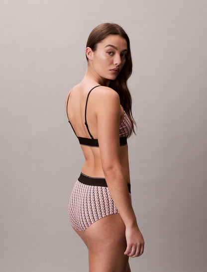 Graphic Monogram Microfiber Stretch Unlined Bralette - Calvin Klein Underwear