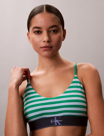 Graphic Monogram Microfiber Stretch Unlined Bralette - Calvin Klein Underwear