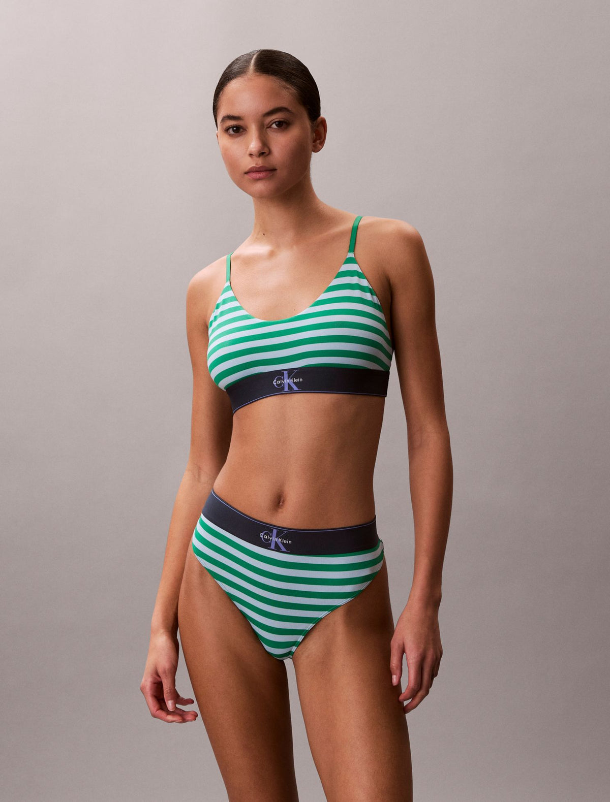 Graphic Monogram Microfiber Stretch Unlined Bralette - Calvin Klein Underwear