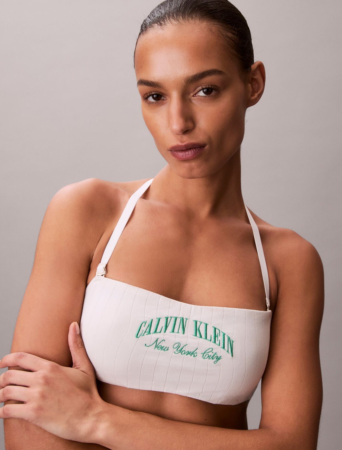 Heritage Classic Cotton Stretch Lightly Lined Bandeau Bralette - Calvin Klein Underwear