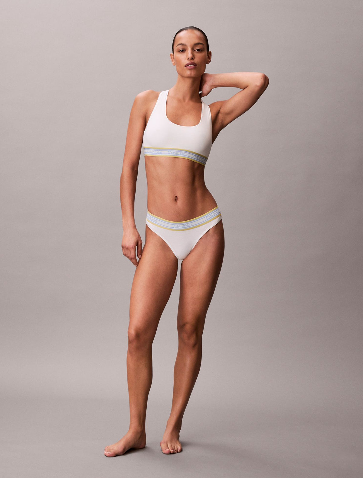 Icon Cotton Modal Stripe Unlined Bralette - Calvin Klein Underwear