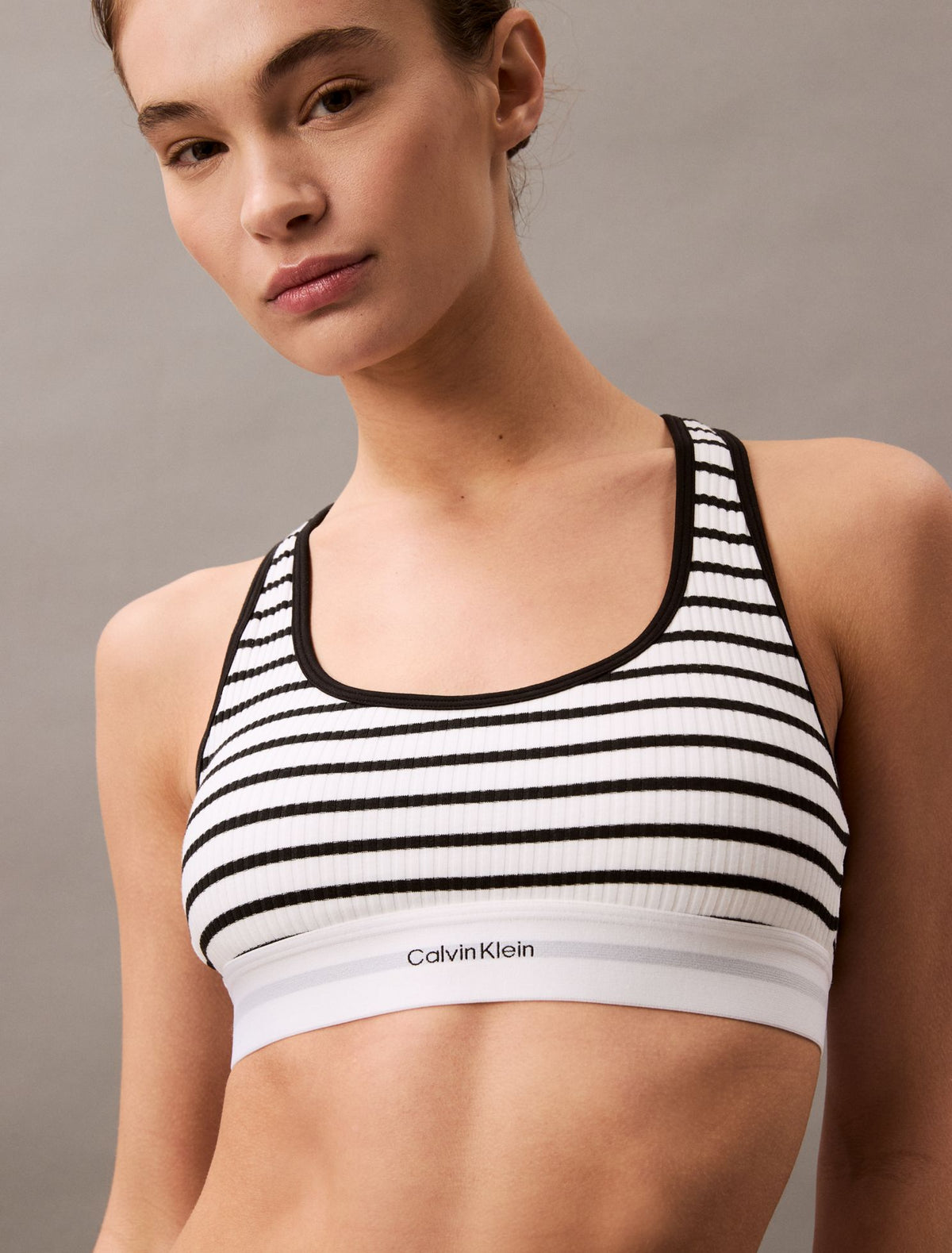 Cotton Modal Stretch Rib Lightly Lined Bralette - Calvin Klein Underwear