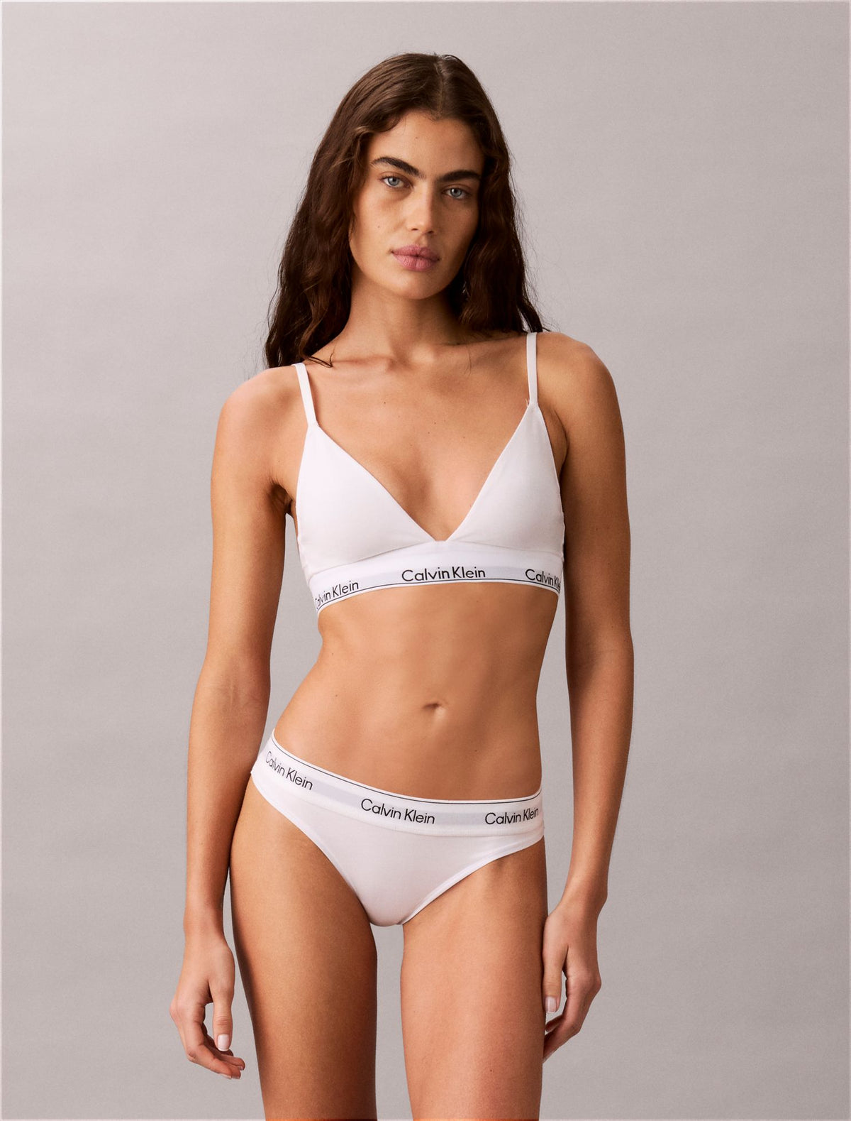 Icon Cotton Modal Lightly Lined Triangle Bralette - Calvin Klein Underwear