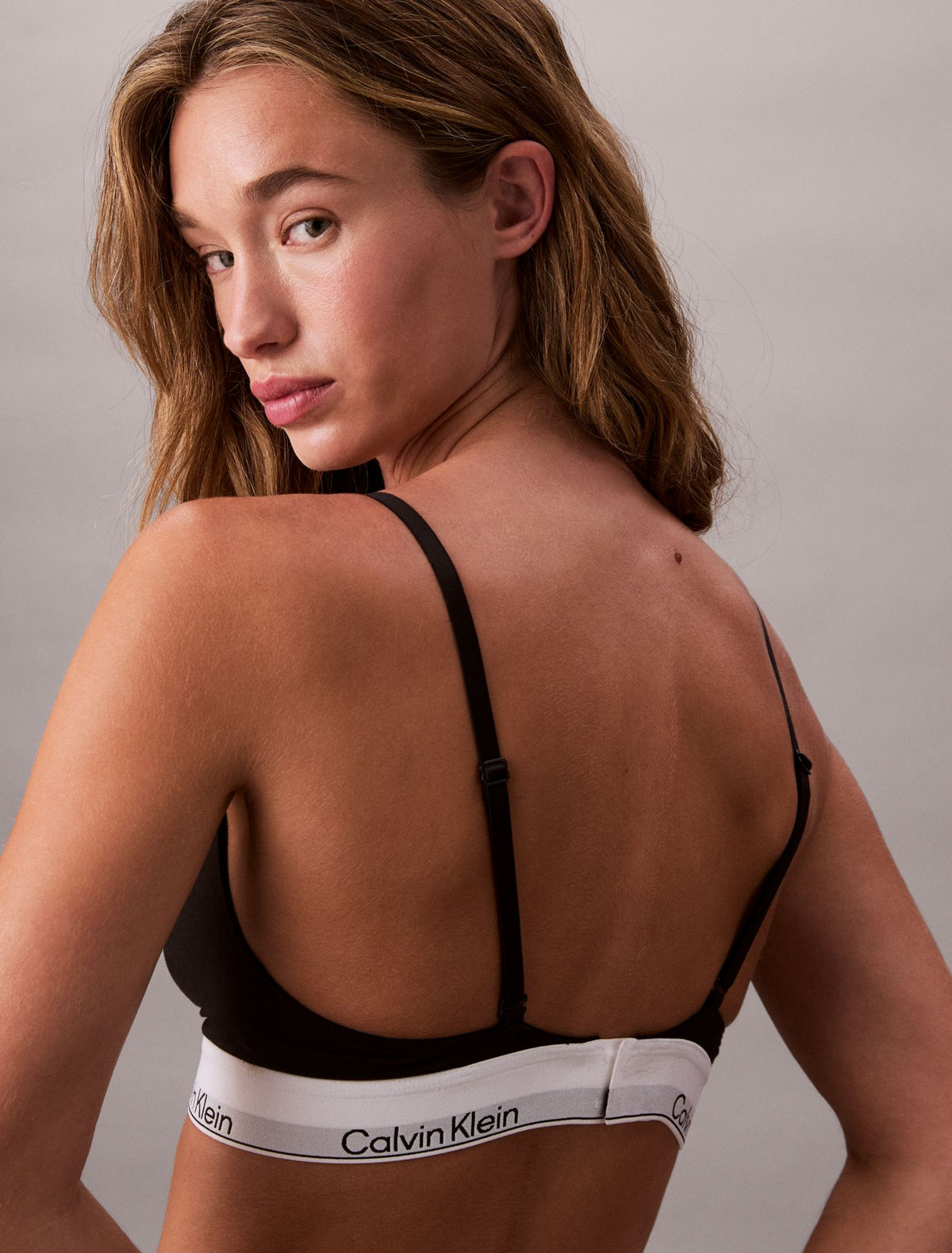 Icon Cotton Modal Unlined Triangle Bralette - Calvin Klein Underwear