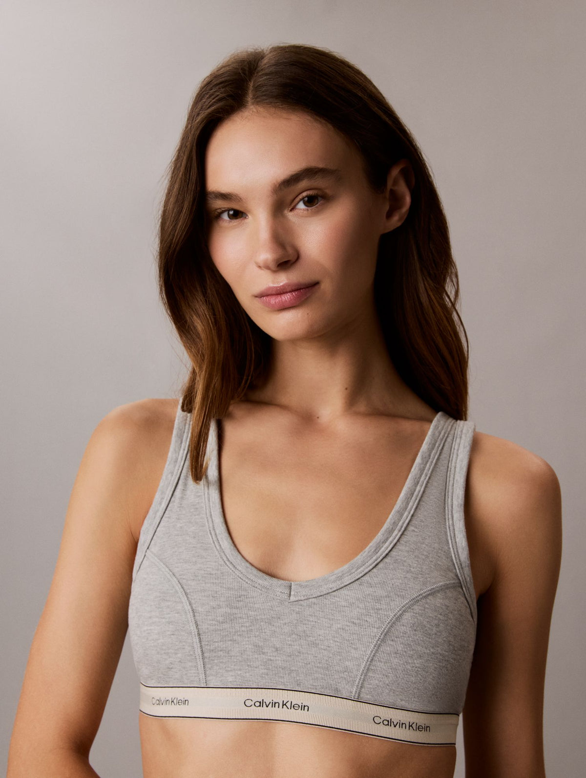 Heritage Cotton Stretch Lightly Lined Triangle Bralette - Calvin Klein Underwear