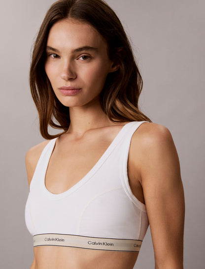 Heritage Cotton Stretch Lightly Lined Triangle Bralette - Calvin Klein Underwear