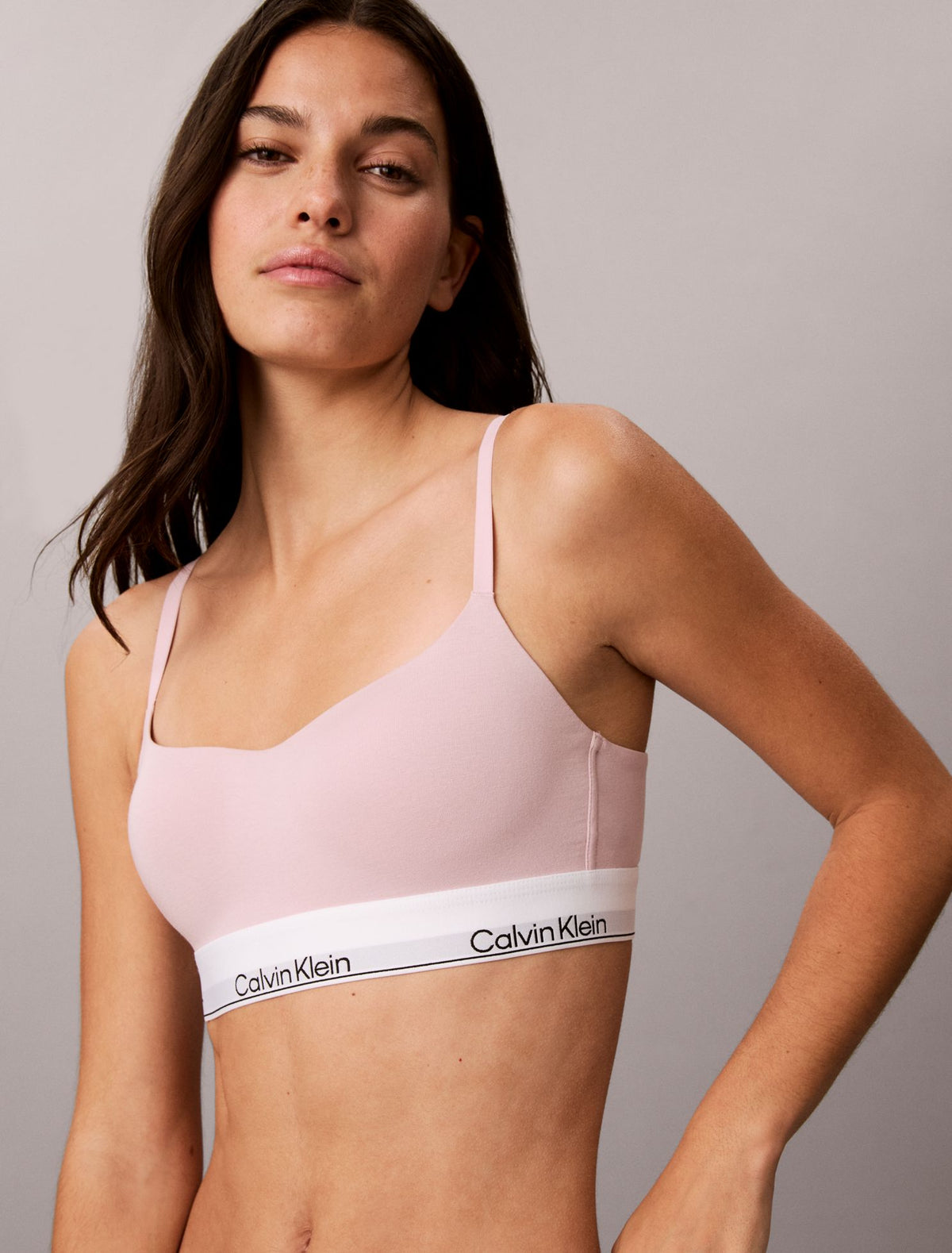 Icon Cotton Modal Lightly Lined Triangle Bralette - Calvin Klein Underwear