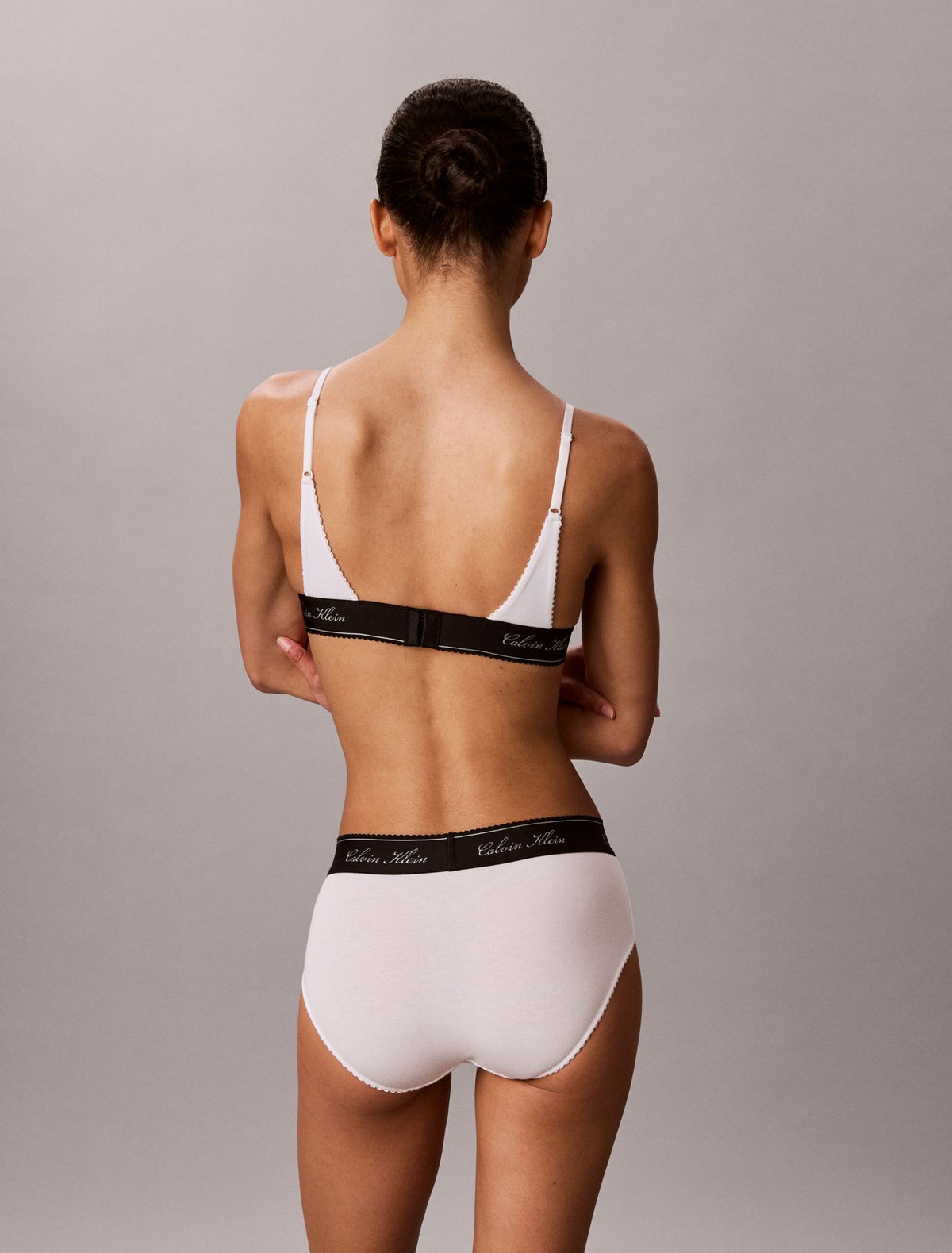 Icon Cotton Modal Script Triangle Bra - Calvin Klein Underwear