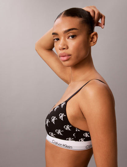 Icon Cotton Modal Lightly Lined Triangle Bralette - Calvin Klein Underwear