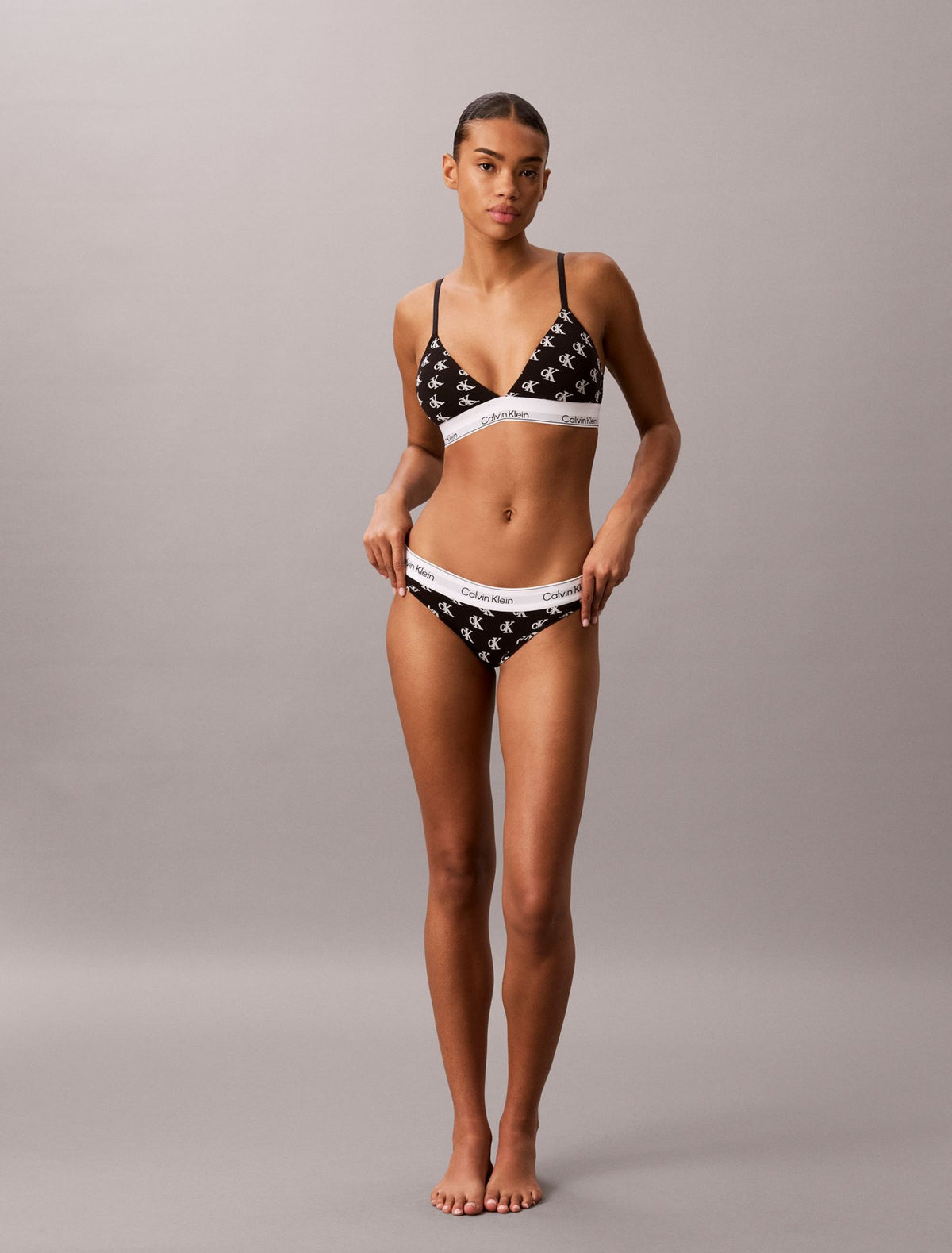 Icon Cotton Modal Lightly Lined Triangle Bralette - Calvin Klein Underwear